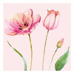 pink tulip napkins