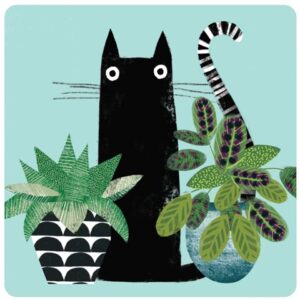 Cat With Plants Coaster
