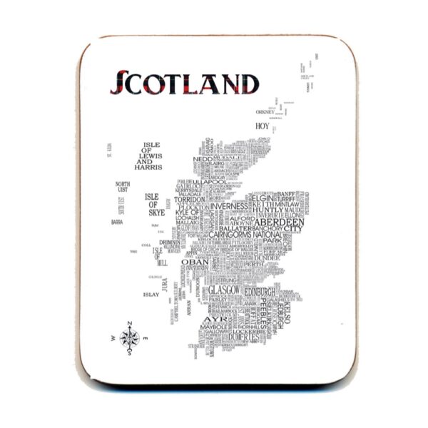 Scotland Word Map Coaster