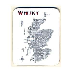 Whisky Word Map Coaster