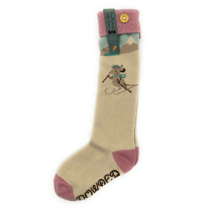 skiing mouse socks