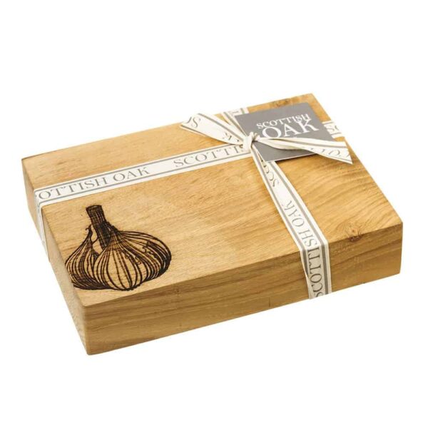 oak garlic chopping board