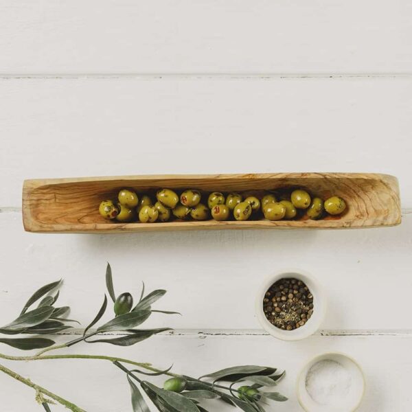 olive wood olive dish