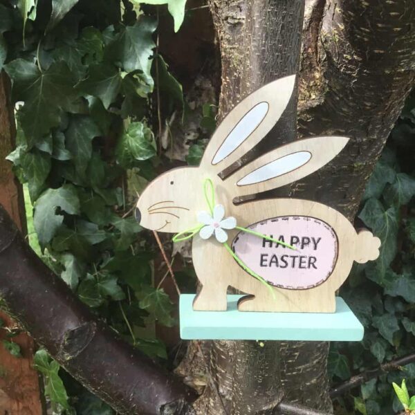 wooden easter bunny