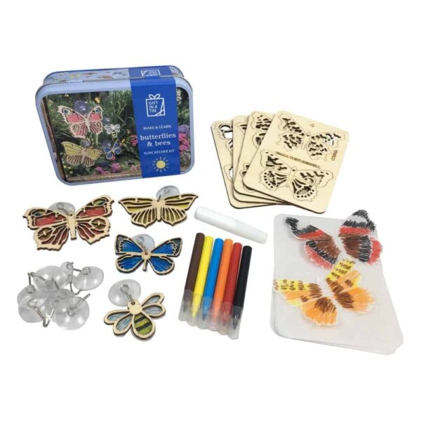 Butterflies And Bees Suncatchers In A Tin