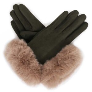 retina faux suede gloves