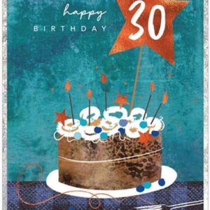 Happy Cake 30th Birthday Card