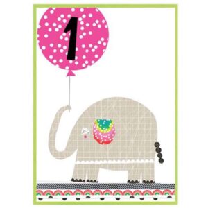 Elephant 1st Birthday Card
