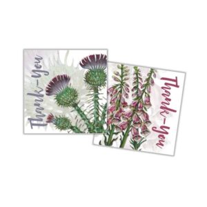 ten floral thank you cards