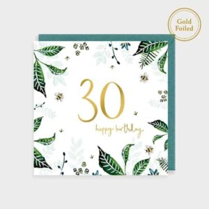 30 Happy Birthday Bee Floral Card