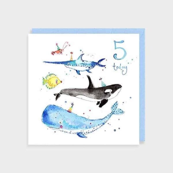 5 Today Whales Birthday Card