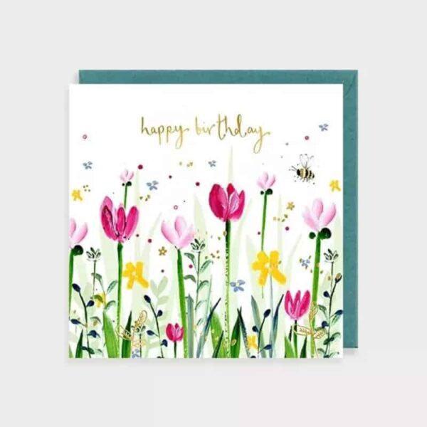 tulips birthday card