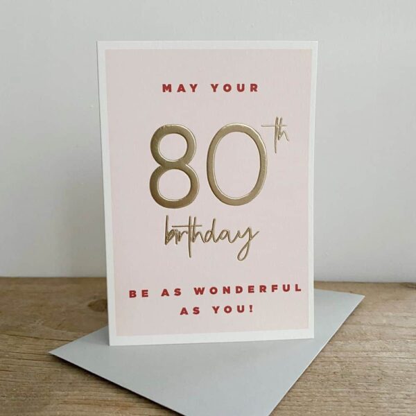 Wonderful As You 80th Birthday Card