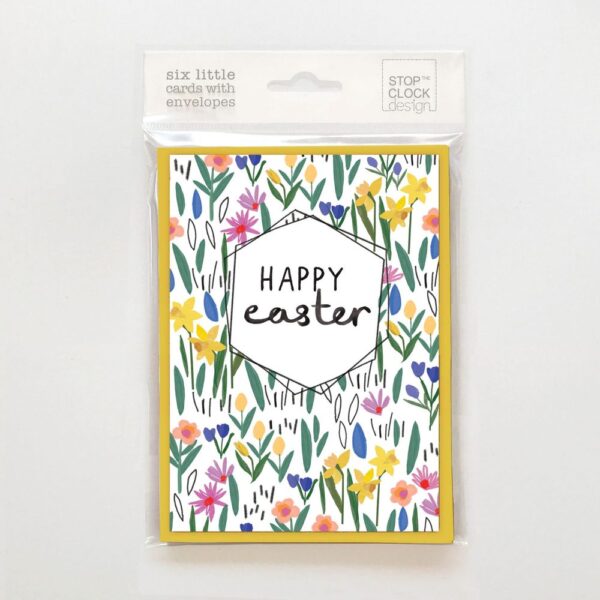 Pack Of Floral Happy Easter Cards