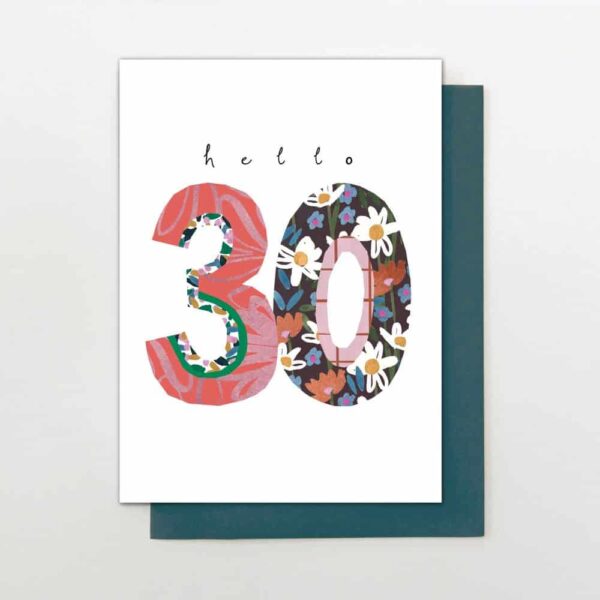 Hello 30 Birthday Card
