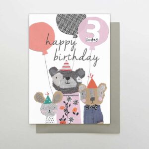 Bears 3 Today Birthday Card