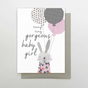 gorgeous baby girl bunny card