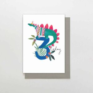 Dinosaur 3rd Birthday Card