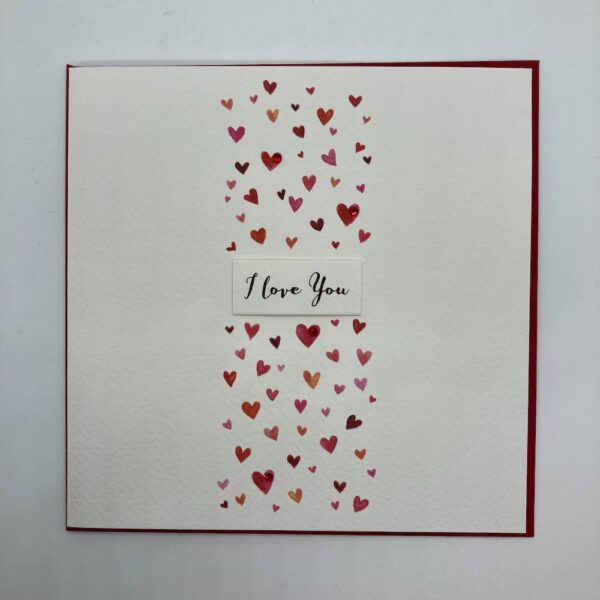 I Love You Hearts Valentine's Card