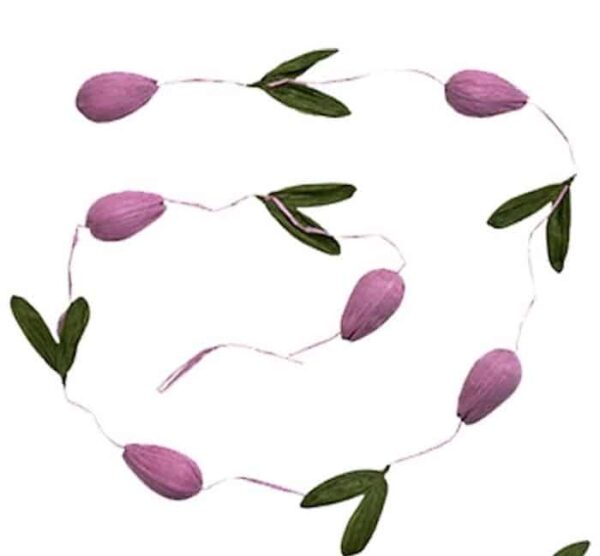 lilac paper tulip garland