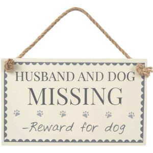 husband and dog missing sign