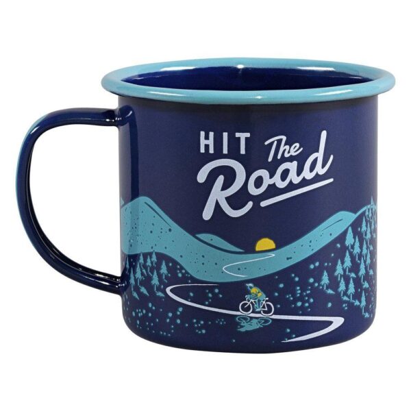 hit the road enamel mug
