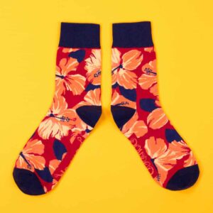 Men’s Hibiscus Floral Socks