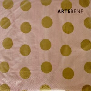 Pale Pink And Gold Spot Napkins