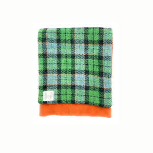 green double sided harris tweed scarf