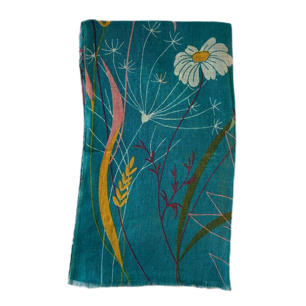 Floral Frenzy Linen Scarf