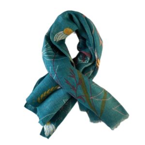 Floral Frenzy Linen Scarf
