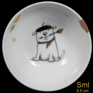 small artist dog bowl