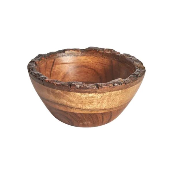 karelai wooden bowl with bark edge