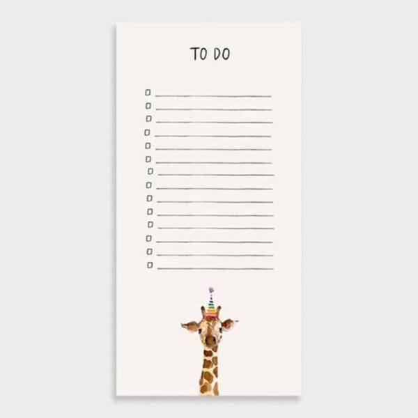 giraffe to do list pad