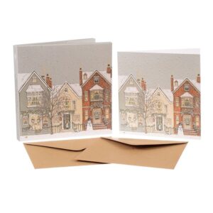 Boxed Set of 8 Snowy Street Christmas Cards