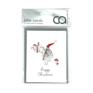 Little Pack Of Happy Christmas Hedgehog Cards