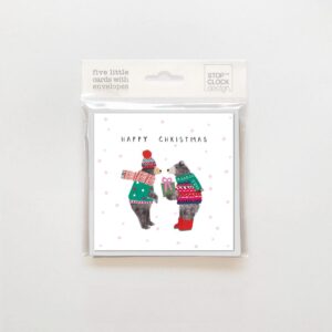 Christmas Card Pack Bears With Present