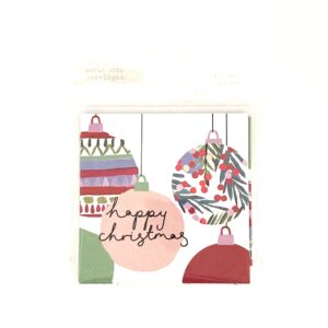 Christmas Card Pack of Happy Christmas Bauble Cards