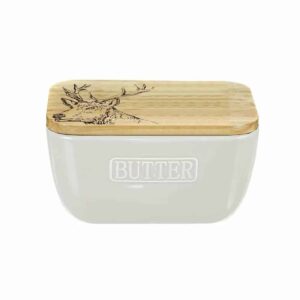 stag butter dish