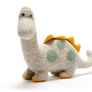 Large Organic Knitted Cotton Diplodocus Toy