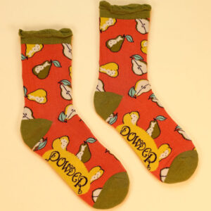 Pear Party Bamboo Ankle Socks