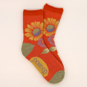 Vintage Flora Tangerine Ankle Sock