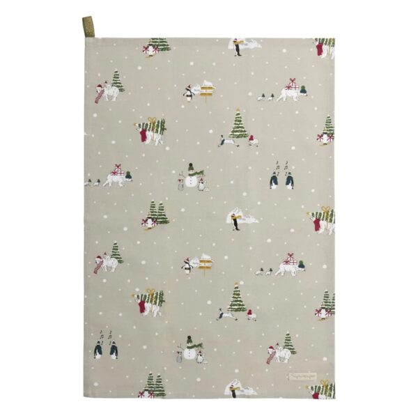 Christmas Polar Bears Tea Towel